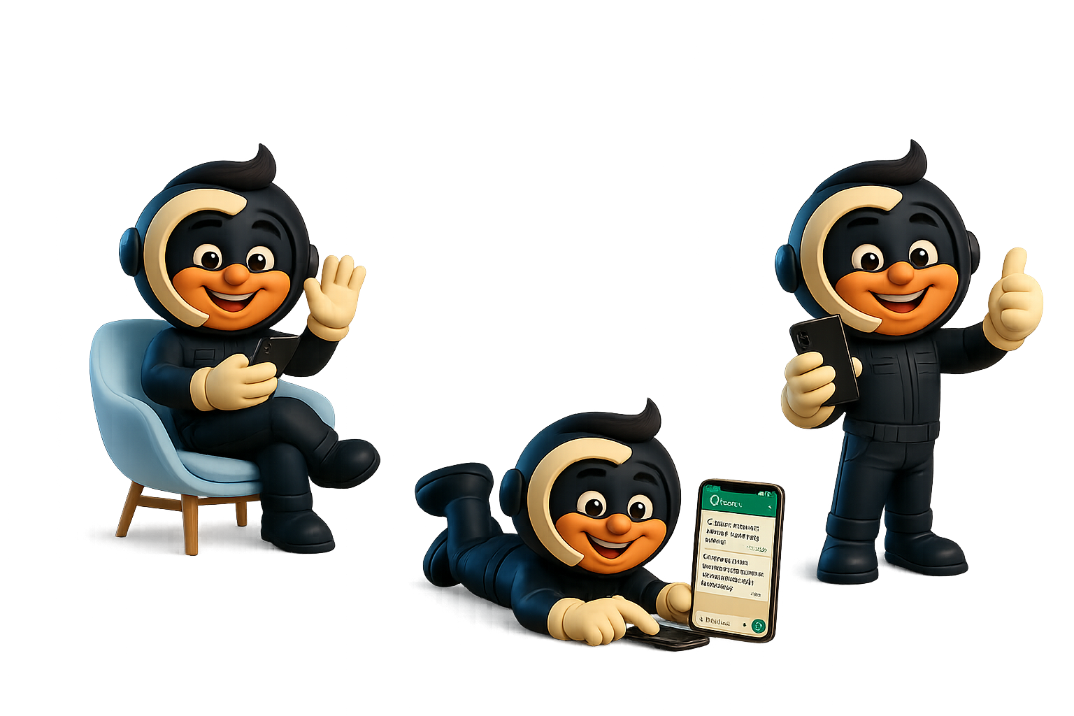 Tato atendendo pelo WhatsApp